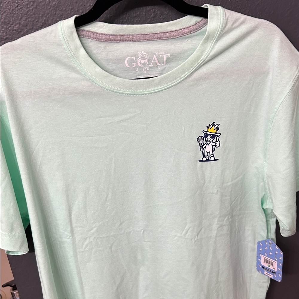 GOAT USA Lacrosse Mint Green Graphic T-Shirt